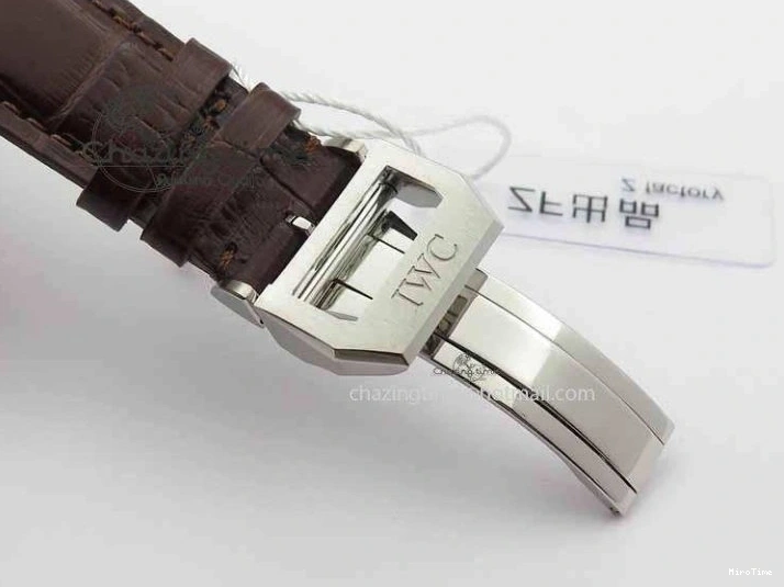 MIROTIME 0319 Unique Portuguese IW3714 Diam ZF V2 1:1 Best Edition Gray Dial On Brown Leather Strap A79350 (Slim Movement) 7250